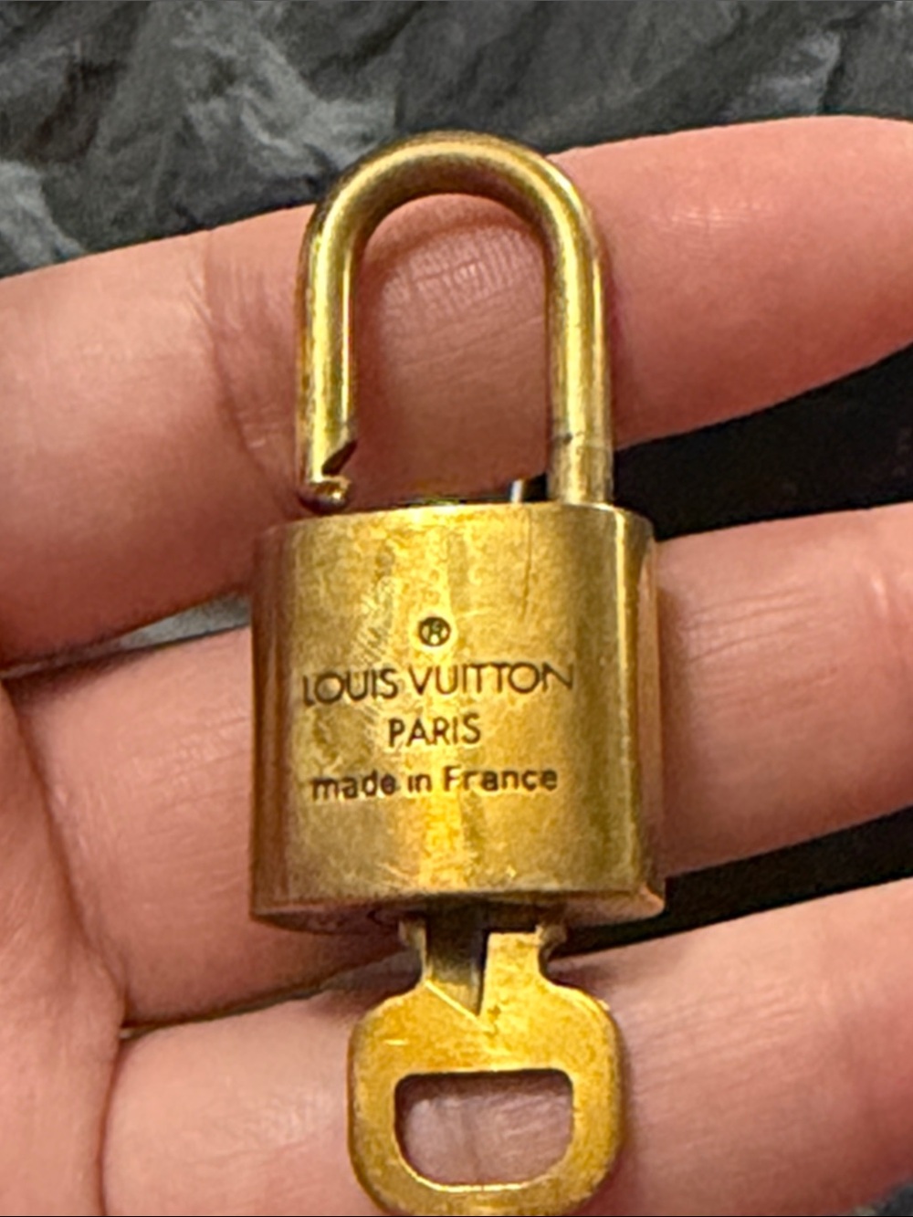 Louis Vuitton Gold-tone Padlock Key Charm - Picture 2 of 6
